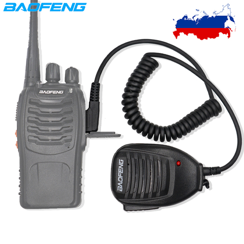 Оригинальный Baofeng UV-82 радио спикер микрофон Микрофон PTT для Портативный двухстороннее радио BF-888S UV-5R UV-6R UV 82 UV-5RE иди и болтай Walkie talkie ► Фото 1/6