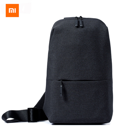 Оригинальная Повседневная нагрудная сумка Xiaomi Mi, многофункциональная нагрудная сумка для отдыха, маленькая сумка для мужчин и женщин, темно-серый цвет ► Фото 1/6