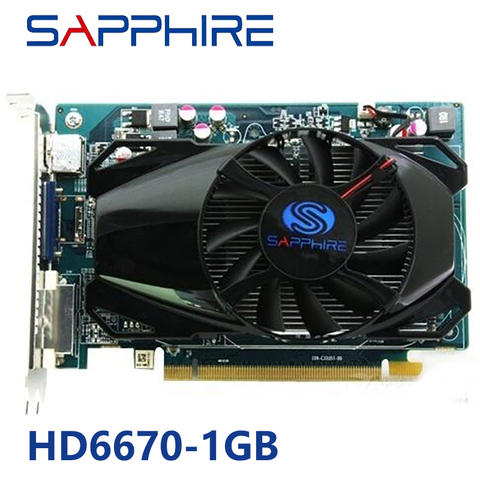 SAPPHIRE HD6570 1 ГБ для видеокарты AMD GPU Radeon HD 6570 GDDR5 128bit видеокарты ПК Компьютерная игра для видеокарт HDMI б/у ► Фото 1/1