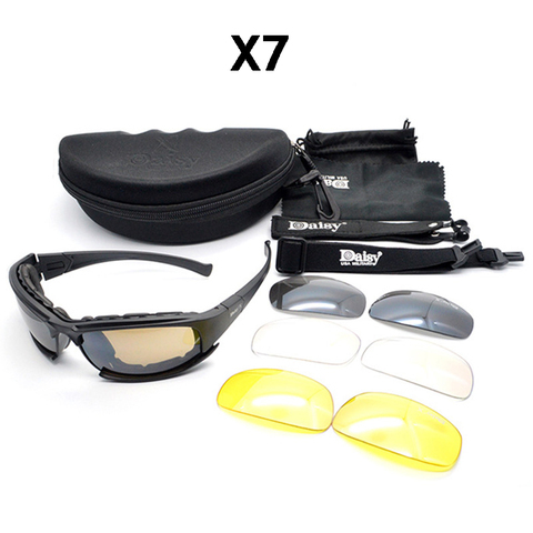 Мужские поляризованные очки Daisy X7 C5 C6, тактические солнцезащитные очки для охоты, стрельбы, очки для активного отдыха, Походов, Кемпинга с защитой UV400 ► Фото 1/6