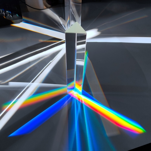 40*40*180 мм треугольная призма, чтобы увидеть размер радуги фото фотография семицветный Солнечный свет студенческий оптический научный экспе... ► Фото 1/6