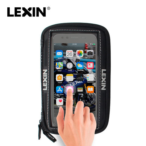 Черная мотоциклетная сумка Lexin 5,5 для топливного бака, магнитная седельная сумка для Iphone6 6plus Samsung Glaxy S3 S4 Note2 3 для Harley ► Фото 1/6