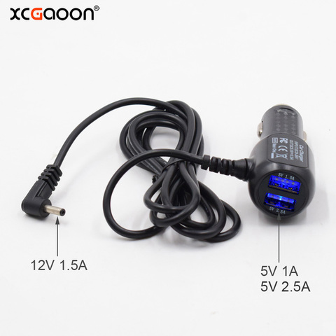 XCGaoon 1,5 метр 12V 1.5A Диаметр 3,5 мм зарядки Порты и разъёмы с двойной 5V 3.5A зарядных порта USB для автомобиля Зарядное устройство для автомобиля Ант... ► Фото 1/6
