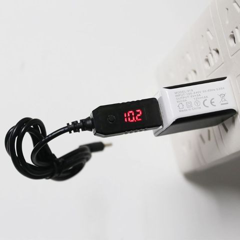 QC 3,0 USB на 5 В-12 В Регулируемое напряжение повышающее 5,5x2,1 мм кабель питания Boost линия для WiFi роутера Светодиодная лента 12 в устройство ► Фото 1/6