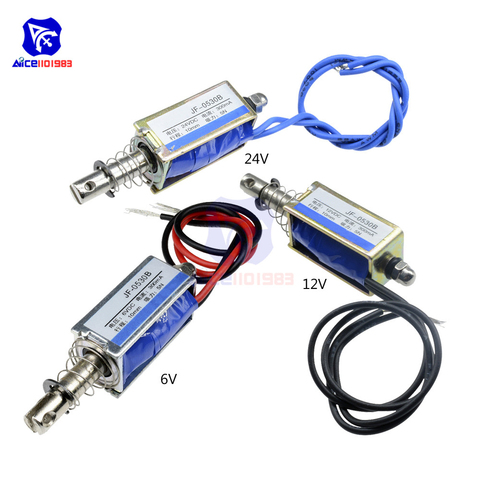 Флюоресцентный Электромагнит постоянного тока 6 В/12 В/24 В 300 мА 5 Н/10 мм с точным нажимом, линейный Электромагнит движения с проводом ► Фото 1/1