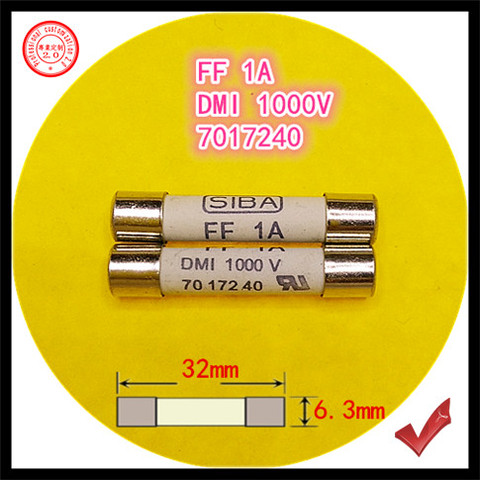 Мультиметр предохранитель 6,3x32 мм FF 315mA 500mA 600MA 1A 1.6A 2A DMI 1000V 7017240 керамическая трубка Предохранителя ► Фото 1/6