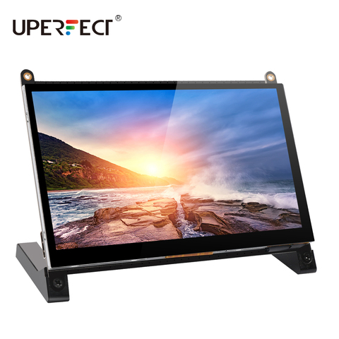 7-дюймовый сенсорный мини-монитор UPERFECT с питанием от USB, 1024x600 HD IPS HDMI дисплей с двумя динамиками для Raspberry Pi PS4 Xbox ► Фото 1/6