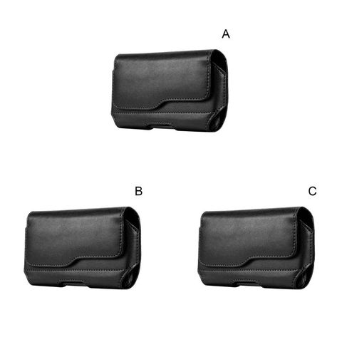 Модный мужской Горизонтальный кожаный чехол на ремне, чехол-кобура, чехол, держатель для телефона, Повседневная дорожная уличная поясная су... ► Фото 1/6
