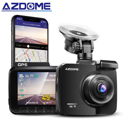 AZDOME GS63H Wi-Fi Двойной объектив Встроенный GPS FHD 1080P спереди + VGA сзади Камера Видеорегистраторы для автомобилей Регистраторы 4K Dash Cam Автомобильны... ► Фото 1/6