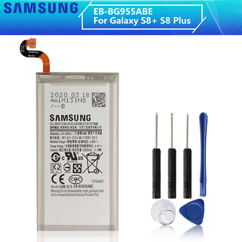 SAMSUNG OriginalBattery EB-BG955ABE EB-BG955ABA для Samsung GALAXY S8 + G9550 GALAXY S8 плюс S8Plus SM-G9 SM-G955 G955 3500 мА-ч ► Фото 1/6