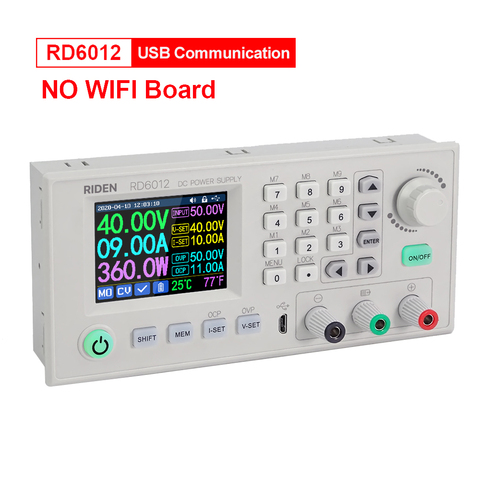 RD RD6012 RD6012W USB Wi-Fi, dc-dc источники Напряжение текущий понижающий Питание понижающий Напряжение конвертер Вольтметр 60V 12A ► Фото 1/6