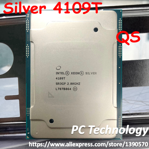 Оригинальный процессор Intel Xeon Silver 4109T QS Silver4109T, 11 Мб кэш-памяти, 2,00 ГГц, 8 ядер, 70 Вт, процессор LGA3647, бесплатная доставка ► Фото 1/1