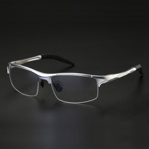 8177 оптическая оправа для очков для мужчин, очки по рецепту, Полуободковые мужские очки, оправа из сплава, очки ► Фото 1/6