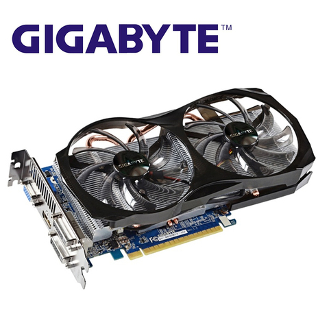 GIGABYTE GV-N650WF2-1GI графические карты GTX650 1 ГБ 128 бит GDDR5 видеокарта для nVIDIA GTX 650 Geforce HDMI Dvi VGA карты б/у ► Фото 1/6