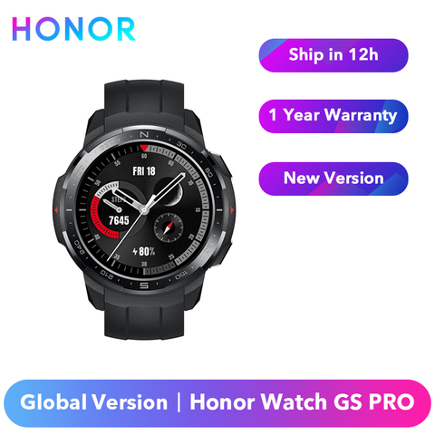 Оригинальные Смарт-часы Honor Watch GS Pro глобальная версия AMOLED SpO2 мониторинг сердечного ритма Bluetooth трек 25 дней Срок службы батареи ► Фото 1/6