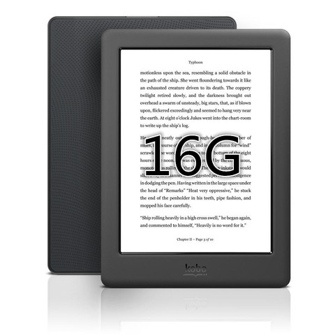 Электронная книга, устройство для чтения электронных книг KoBo glo HD 300PPI 16G, сенсорный экран HD 1448x1072 6 дюймов ► Фото 1/6
