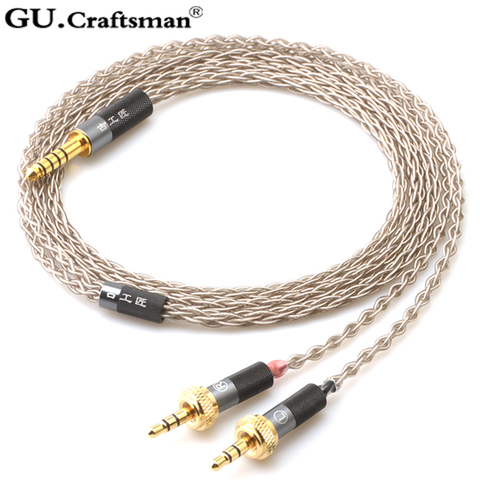 Серебряный кабель для наушников GUCraftsman 6N для Sony MDR-Z1R MDR-Z7 2,5 мм/4,4 мм ► Фото 1/5