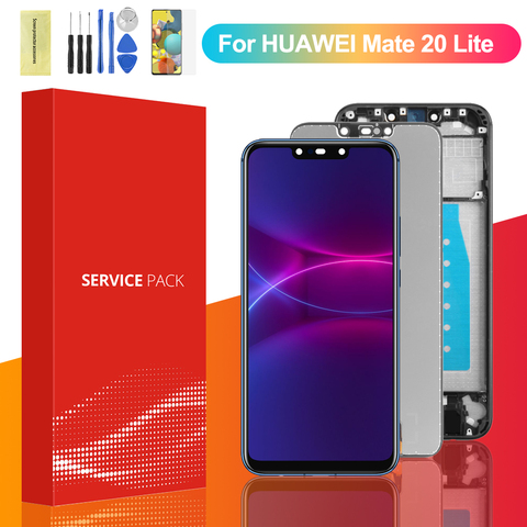 Оригинальный дисплей 6,3 дюйма для Huawei Mate 20 lite, ЖК-дисплей, сенсорный экран, дигитайзер в сборе для Mate 20 lite, SNE, AL00, LX1, LX2, LX3 ► Фото 1/6
