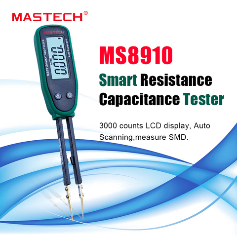 MASTECH MS8910 Цифровой мультиметр 3000 отсчетов, умный SMD RC Сопротивление Емкость диодный метр тестер автоматическое сканирование ► Фото 1/6