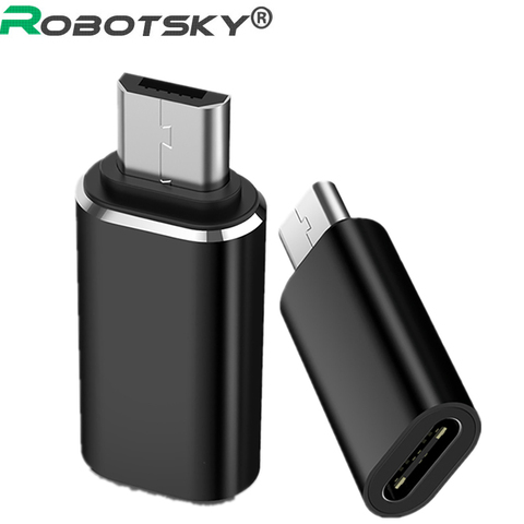 Переходник с USB Type C на Micro USB для Android, адаптер для смартфонов, планшетов, с Micro USB «папа» на Type C «Мама», конвертер ► Фото 1/6