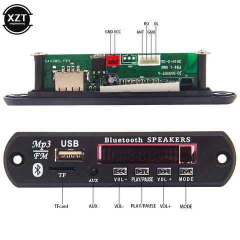 Автомобильный Bluetooth-приемник, mp3-плеер, Плата декодера, цветной экран, FM-радио, TF, USB, 3,5 мм, AUX, аудио для Iphone XS ► Фото 1/6