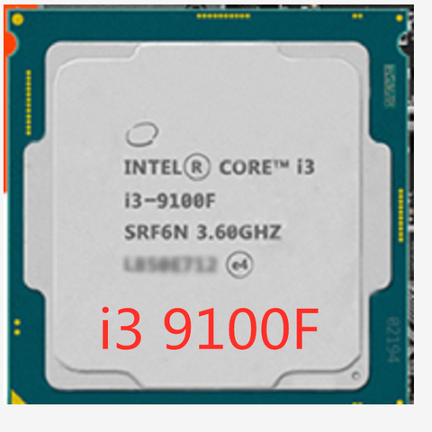 Процессор Intel Core i3-9100F SRF6N UO для ПК, настольного компьютера, процессор LGA1151 I3 9100F ► Фото 1/1