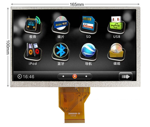 7-дюймовый автомобильный ЖК-экран AT070TN92 V.X AT070TN90, 165*100, 4-проводной резистивный сенсорный экран, автомобильная навигация, DVD, ЖК ► Фото 1/6