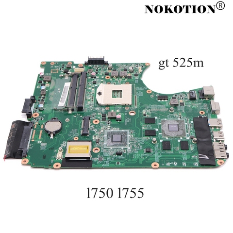 Материнская плата NOKOTION DABLBDMB8E0 A000080820 для ноутбука Toshiba satellite L750 L755, материнская плата HM65 DDR3 GT525M 1 Гб ► Фото 1/6