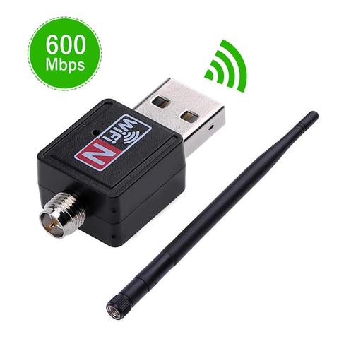 600 Мбит/с USB 2,0 Беспроводной Wi-Fi роутер 802,11 N адаптер ПК сетевая LAN-карта для ПК сетевой Wifi ключ доступа для локальной сети ► Фото 1/6