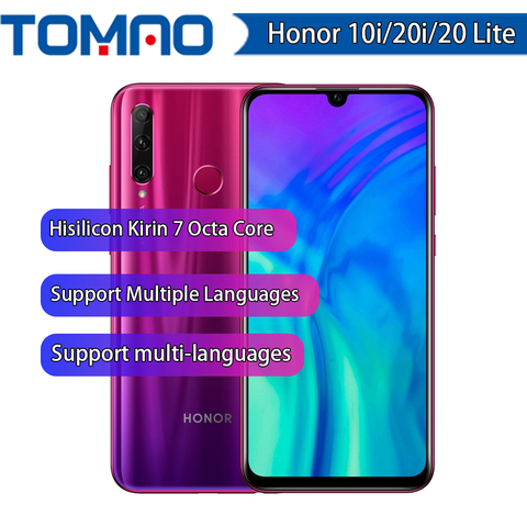 Оригинальный мобильный телефон Honor 20i honor 20 lite honor 10i 6,21 дюймов Android 9,0 FM разблокировка по лицу и отпечатку пальца смартфон ► Фото 1/6