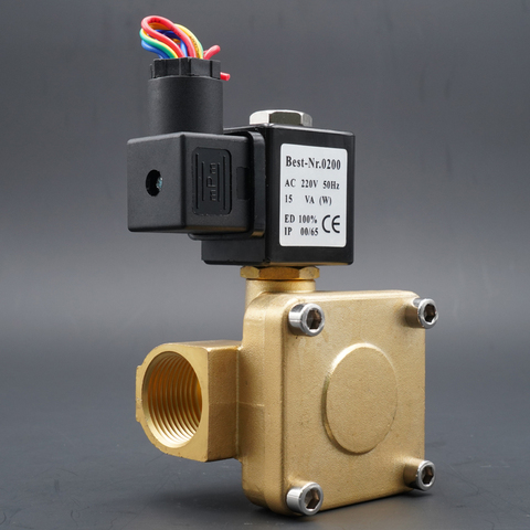 электромагнитный клапан клапан электромагнитный Клапан клапан для воды Электроклапан 220V 24V высокотемпературный водяной клапан, воздушные клапаны компрессора G1/2 