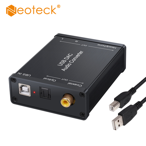 Звуковая карта Neoteck, USB аудио, коаксиальный преобразователь S/PDIF, цифро-аналоговый с разъемом для наушников 3,5 мм для PS4 PS3 Xbox ► Фото 1/6