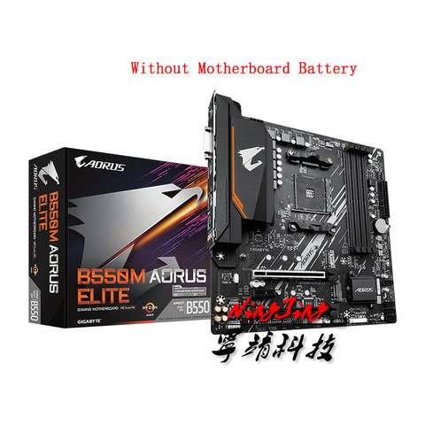 GA B550M AORUS ELITE (rev. 1,0) Micro-ATX AMD B550 DDR4 4000(OC)MHz M.2 USB3.2 Новый 128G двухканальный разъем AM4 материнская плата ► Фото 1/5