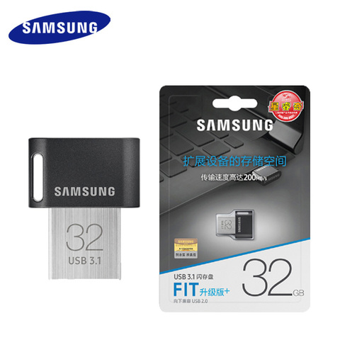 Оригинальный флэш-накопитель SAMSUNG FITplus USB 3,1, флэш-накопитель на 32 ГБ, 64 ГБ, 128 ГБ, 256 ГБ, миниатюрный usb-накопитель, U-диск, миниатюрный флэш-накопитель ► Фото 1/1