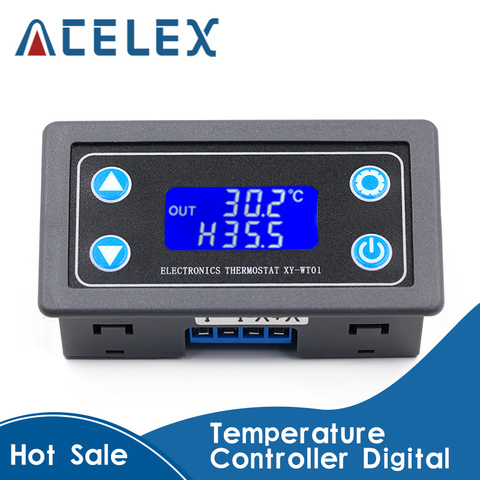 XY-WT01 регулятор температуры, цифровой светодиодный дисплей, обогрев/охлаждение, регулирующий термостат переключатель ► Фото 1/6