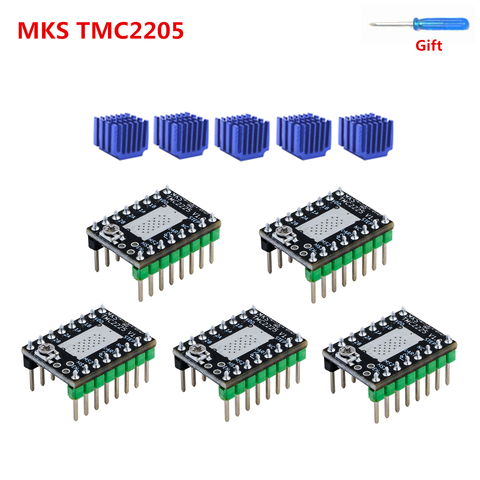 MKS TMC2225 шаговый Драйвер 3D принтер драйвер контроллер TMC 2225 чип SKR V1.3 SKR V1.4creality Запчасти Замена TMC2208 TMC2209 ► Фото 1/5