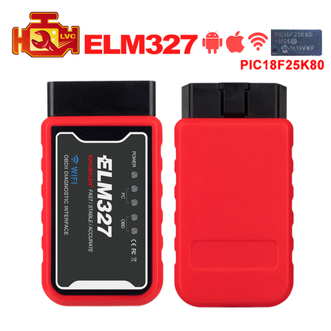 Мини ELM327 WiFi/Bluetooth V1.5 PIC18F25K80 чип OBDII диагностический инструмент IPhone/Android/ПК ELM 327 в 1,5 Автосканер считыватель кодов ► Фото 1/6