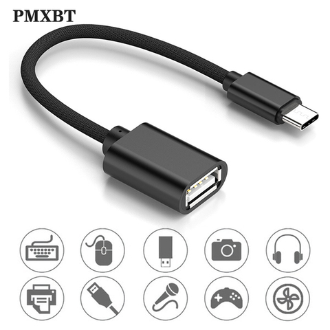 Кабель-адаптер с Type C на USB A OTG, конвертер USB C OTG для Xiaomi Redmi Samsung ► Фото 1/6