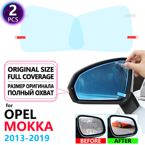 Противотуманная пленка на зеркало заднего вида для Opel Mokka, аксессуары для пленок Vauxhall Mokka X, 2013, 2014, 2015, 2016, 2017, 2022, 2022 ► Фото 1/6
