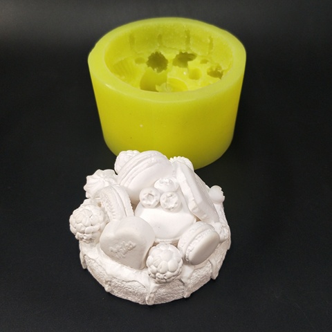 QT0260 силиконовая форма для торта Форма для выпечки Форма для свечи Макарон черника Малина 3D форма фруктов ► Фото 1/6