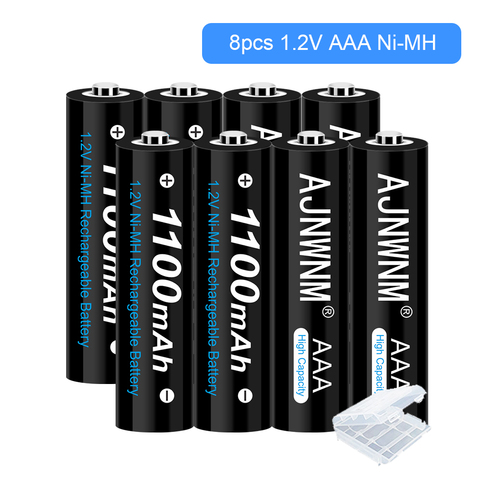 AJNWNM AAA перезаряжаемая батарея 1100mah для мыши KTV использованные 1,2 v Ni-MH AAA батареи AAA ► Фото 1/6