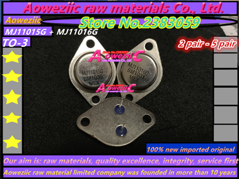 Aoweziic 100% новая импортная оригинальная MJ11015G MJ11016G MJ11015 MJ11016 TO-3 Золотая герметичная аудиотрубка для триодов питания (1 пара) ► Фото 1/1