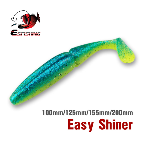 KESFISHING Easy shiner 100 мм, 125 мм, 155 мм, рыболовные приманки, Мягкая приманка для джиггинга, Большая искусственная приманка для форели, щуки, окуня ► Фото 1/6