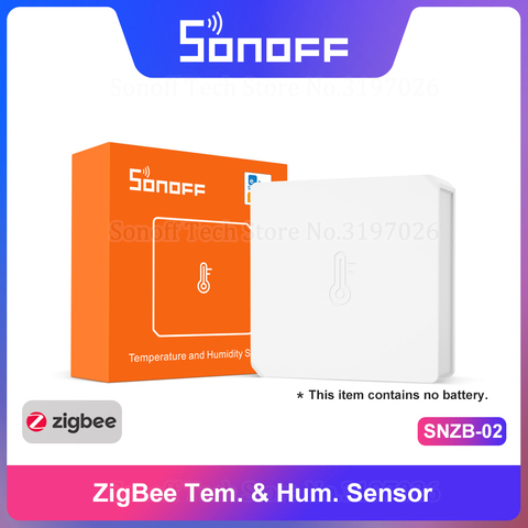 Датчик влажности и температуры SONOFF Zigbee Φ-ZigBee работает с поддержкой ZBBridge, проверка данных в реальном времени через приложение eWeLink IFTTT ► Фото 1/6