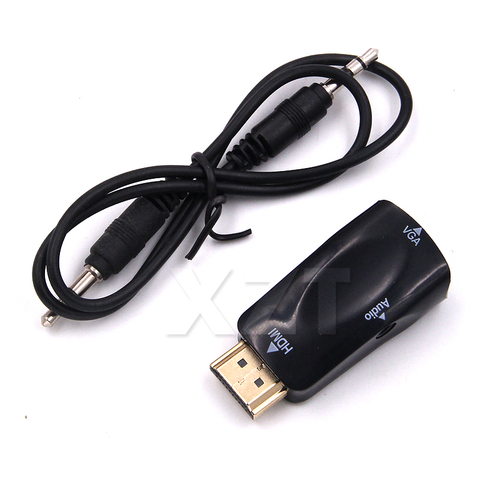 HDMI к VGA адаптер аудио кабель конвертер мужского и женского пола Поддержка для ПК ноутбук с HDTV планшет Поддержка 1080P HDTV ► Фото 1/6