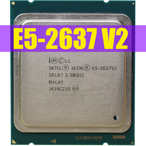 Процессор Intel Xeon 3,50 ГГц, 15 Мб, 130 Вт, 4 ядра, LGA2011, 2637, V2, процессор E5 2637V2, бесплатная доставка, оригинальный процессор E5 V2 ► Фото 1/4