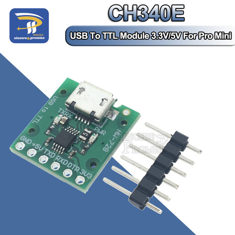 Последовательный преобразователь CH340E USB в TTL, 5 В/3,3 В, альтернативный модуль CH340G для Arduino Pro Mini, 1 шт. ► Фото 1/6