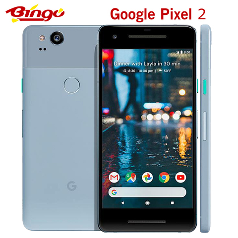 Разблокированный смартфон Google Pixel 2, 5,0 дюйма, восемь ядер, одна sim-карта, 4G LTE, Android, 4 Гб ОЗУ 64 Гб ПЗУ ► Фото 1/6