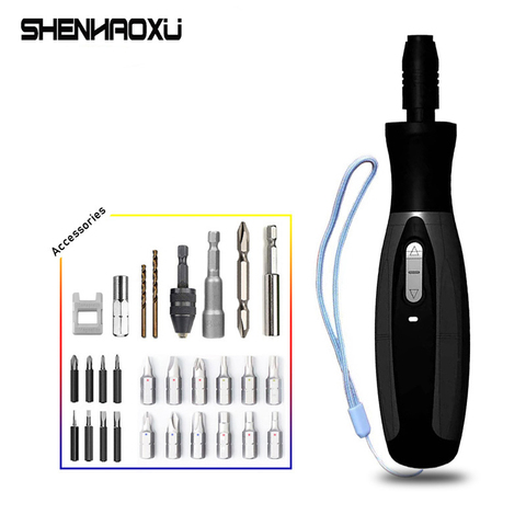 Super Cordless Electrical Screwdriver Mini Power Tool 2000Mah Rechargeable Multifucntion Manual And Automatic Double LED Light ► Фото 1/6