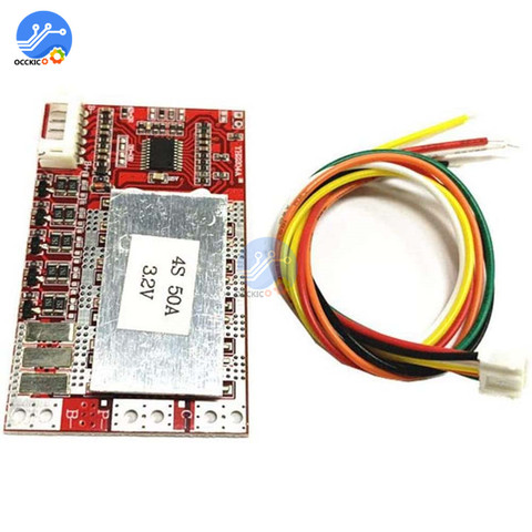 BMS 4S 50A 3,2 V Lifepo4 Защита аккумулятора Bord Lifepo4 BMS с балансировочным эквалайзером для батареи мотоцикла Ebike ► Фото 1/3